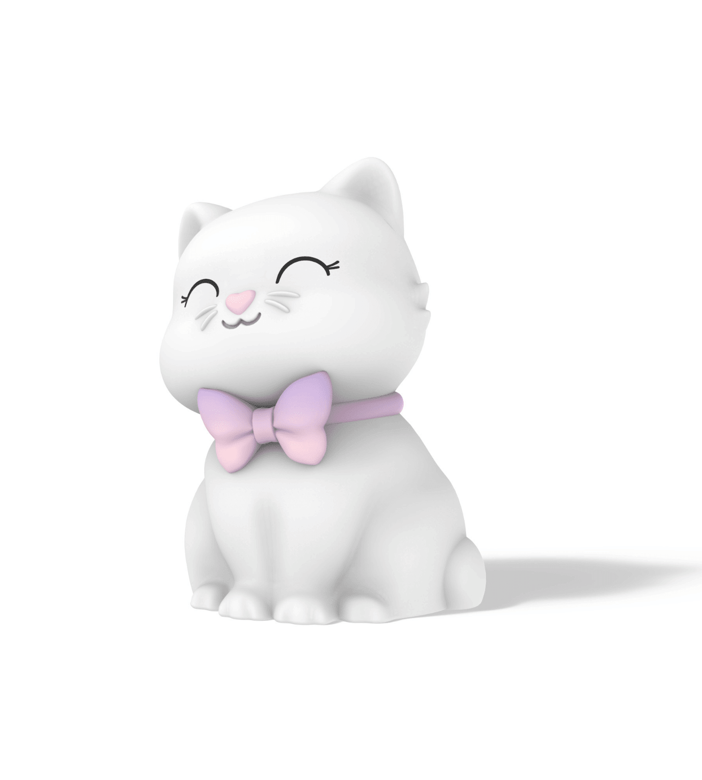 Soft rechargeable happy cat night light for kids