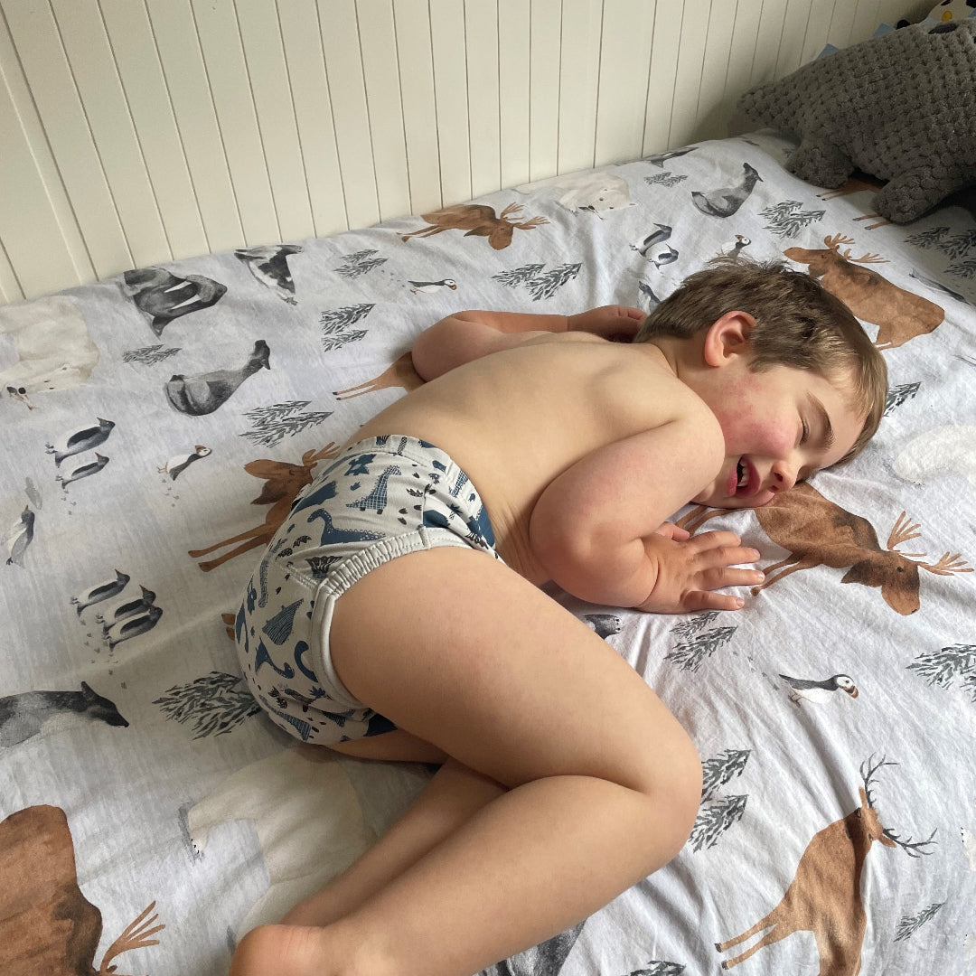 Child wearing Snazzi Pants Day Trainers - Dino Dash