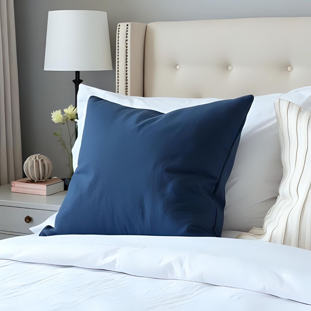 Cotton Pillow Protector EU in Navy