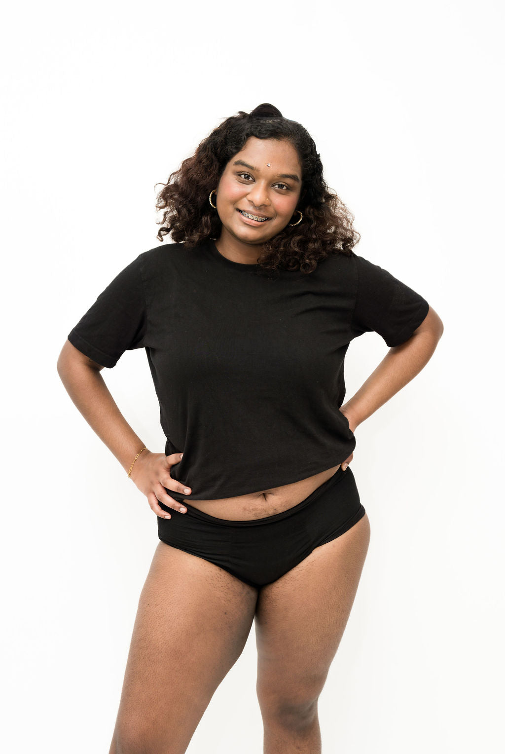 Midi Brief Black Women's Period Underwear