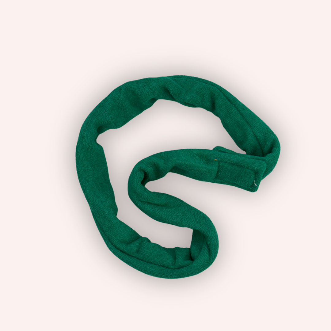 Soothe Band in green — 100% cotton terry sensory chew and fidget band