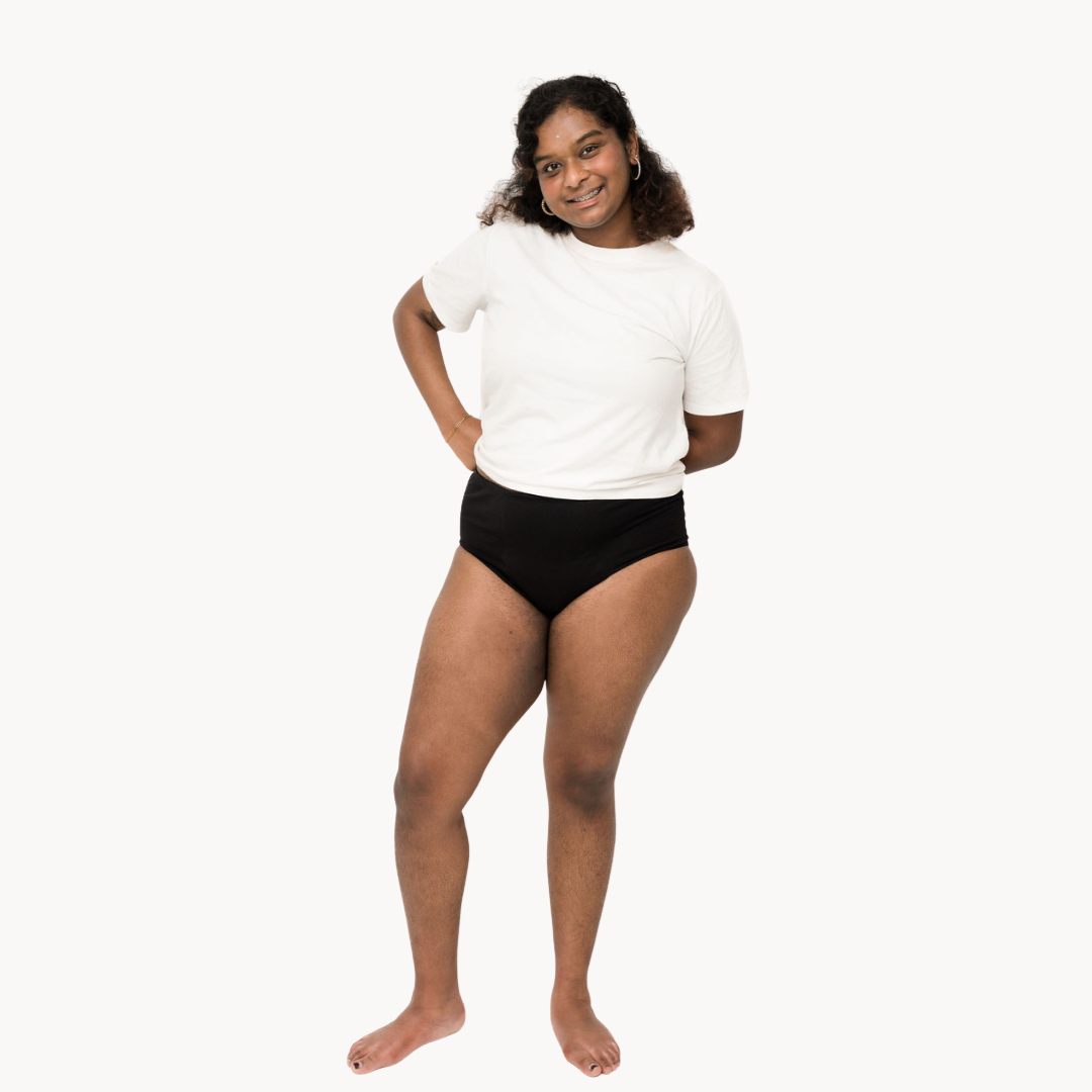 Women’s Absorbent Underwear - Full Brief - Black