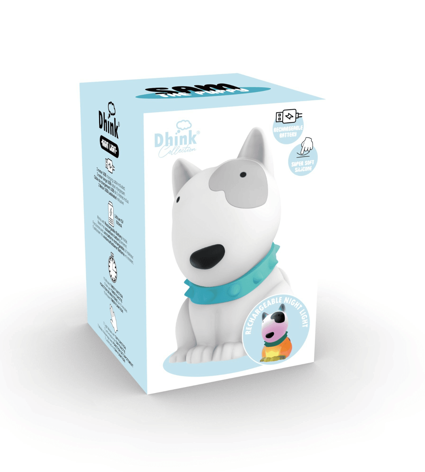 box for a Soft rechargeable happy puppy night light for kids