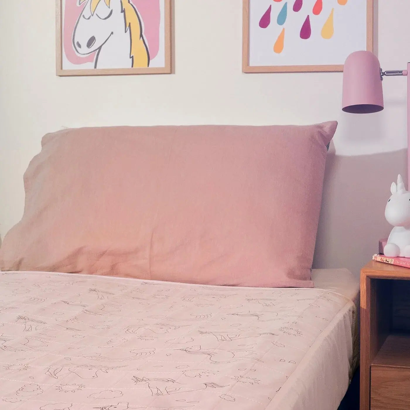 Brolly Sheet - Dusty Rose Unicorn