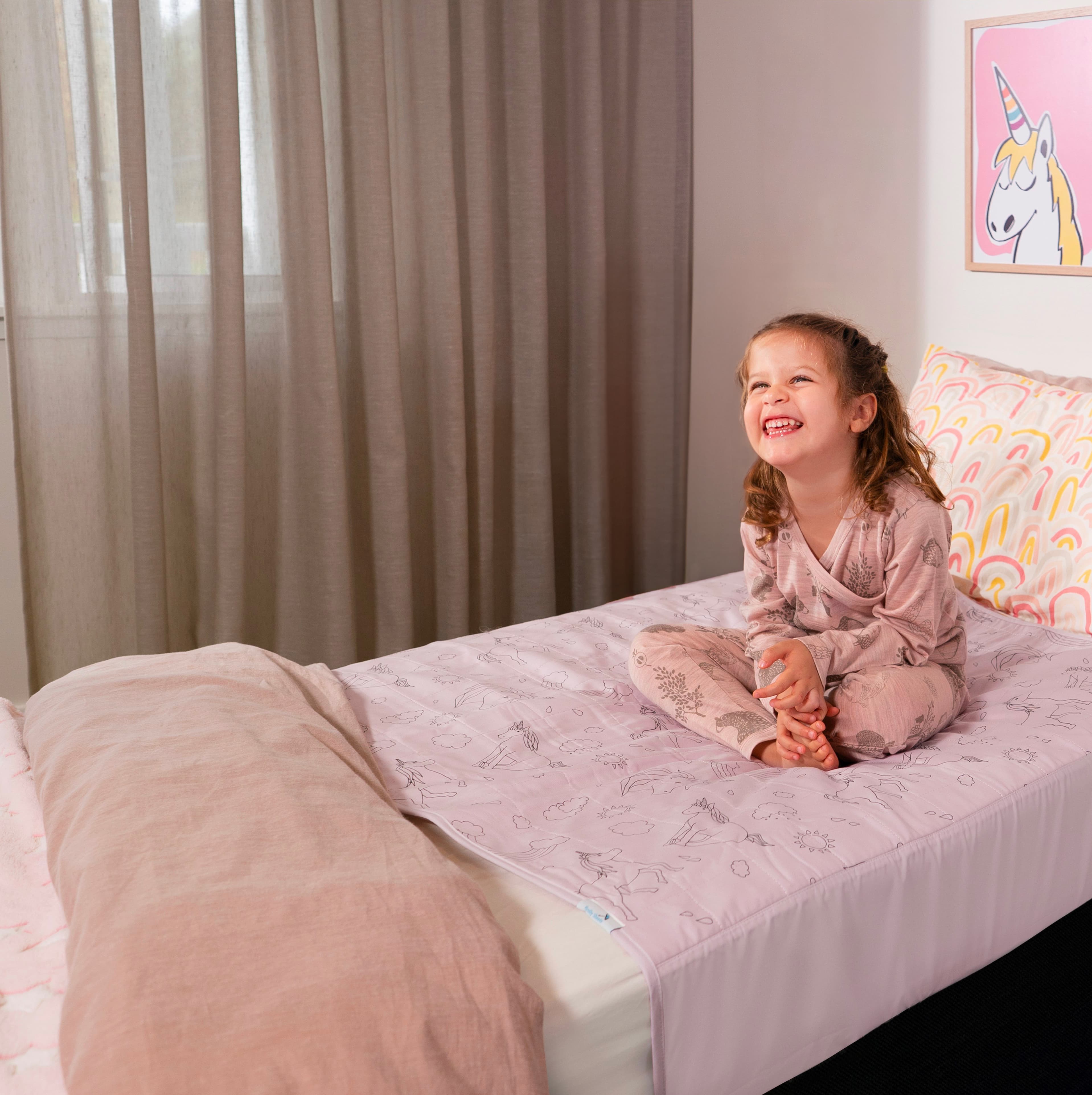 Brolly Sheet - Dusty Rose Unicorn