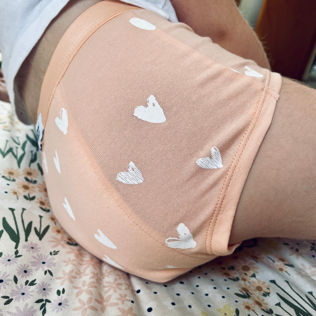 Children wearing Snazzi Pants Night Trainers - Sweet Hearts