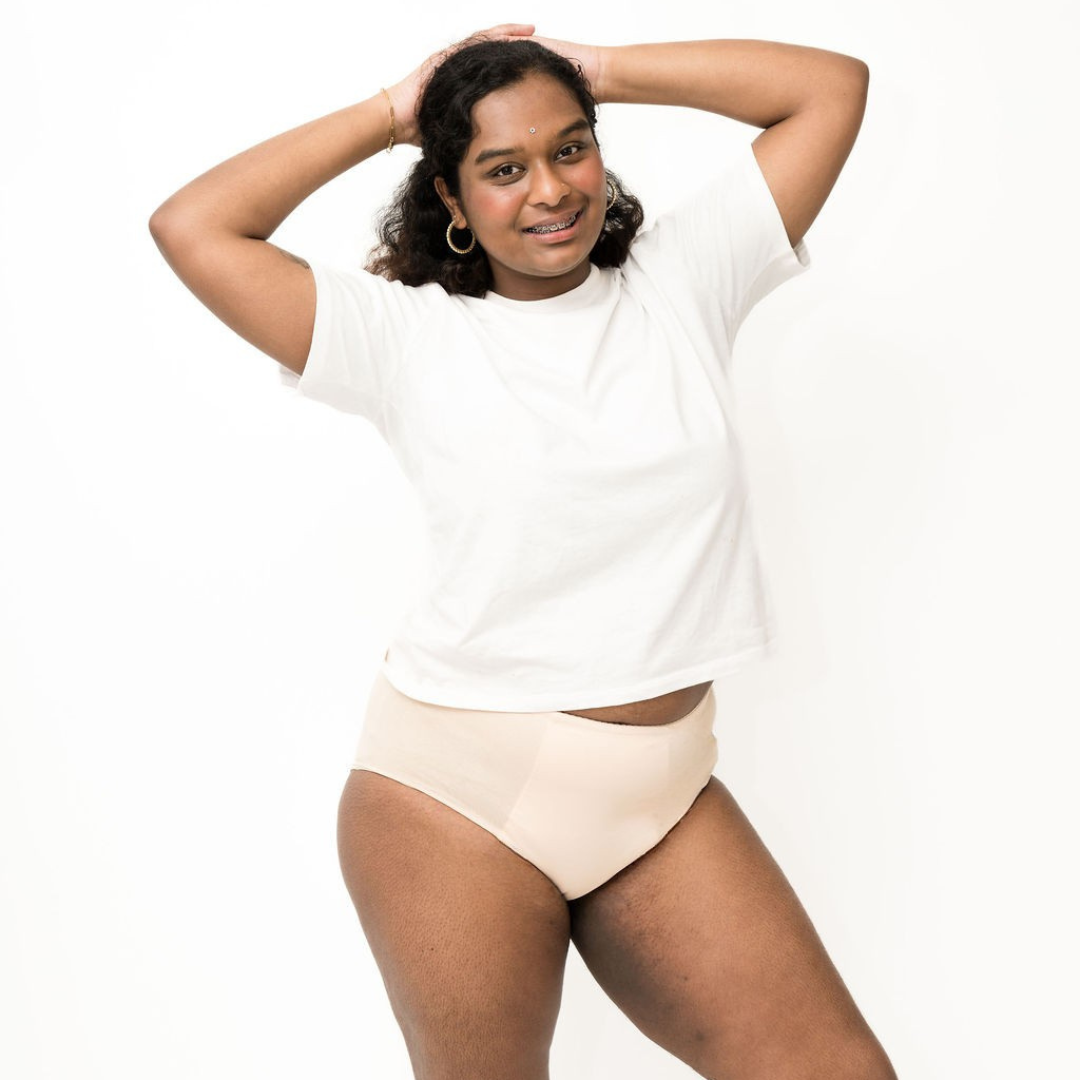 Full Brief Beige Women's Period Underwear