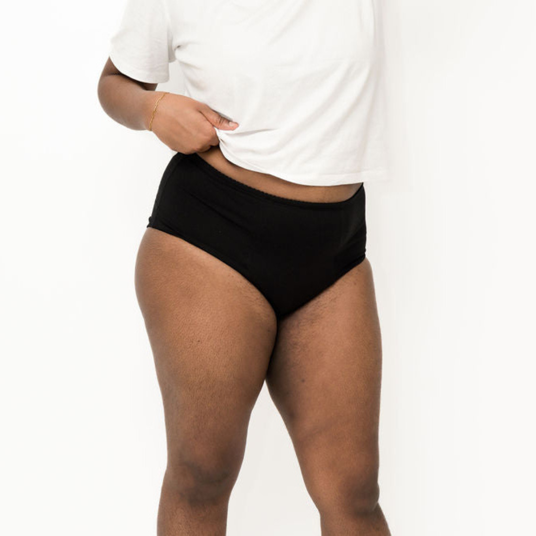 Women’s Absorbent Underwear - Full Brief - Black