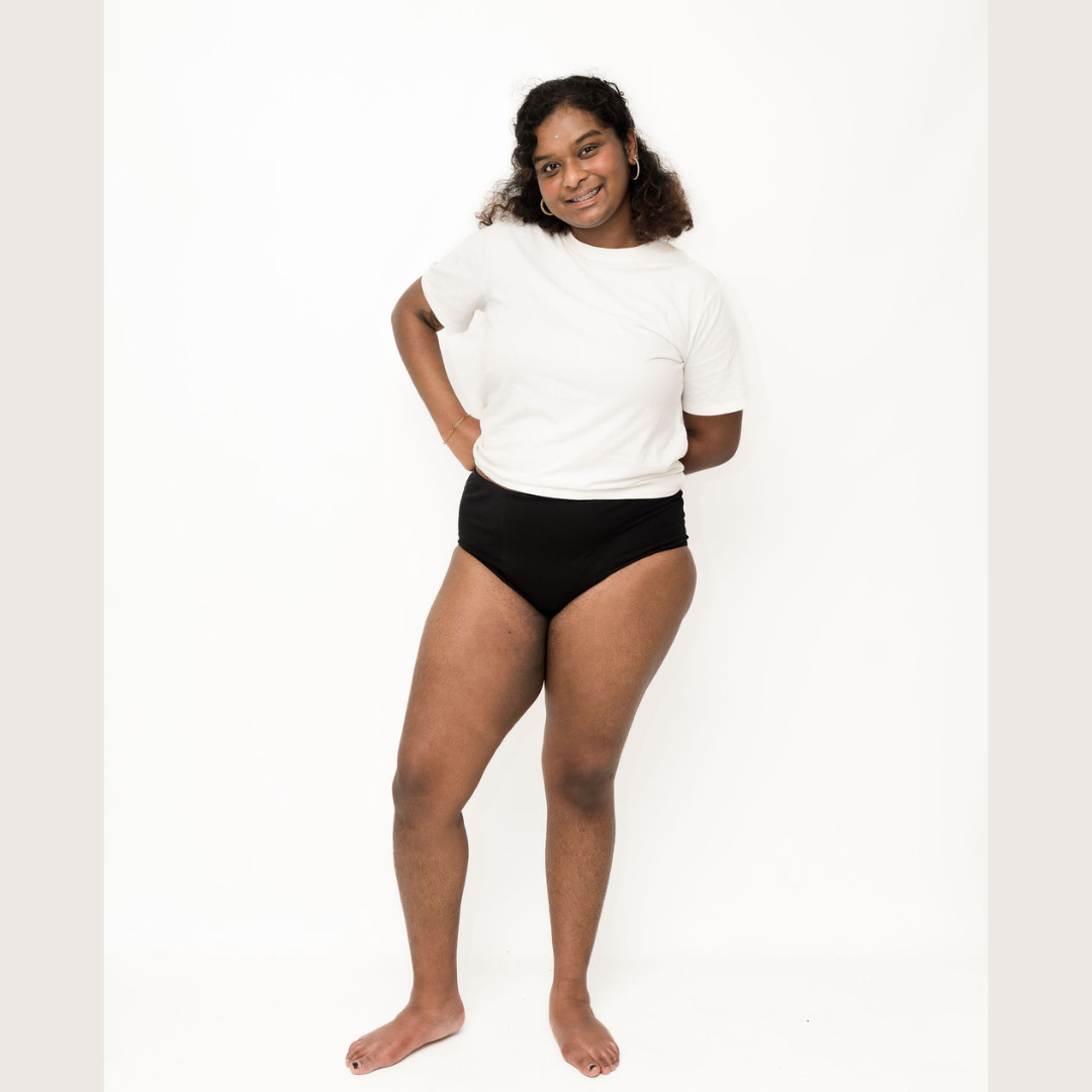 Women’s Absorbent Underwear - Full Brief - Black