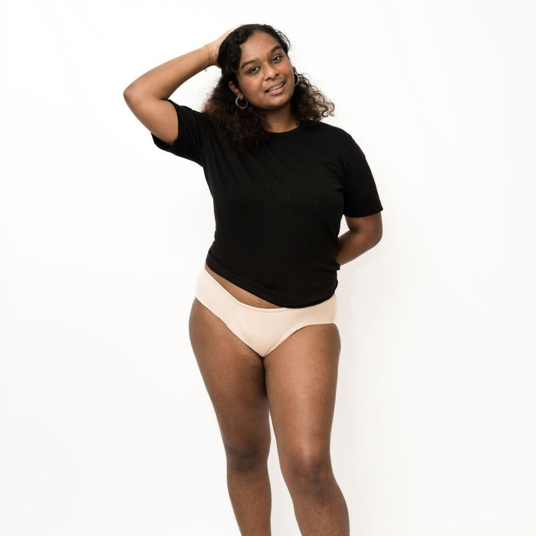Midi Brief Beige Women's Period Underwear