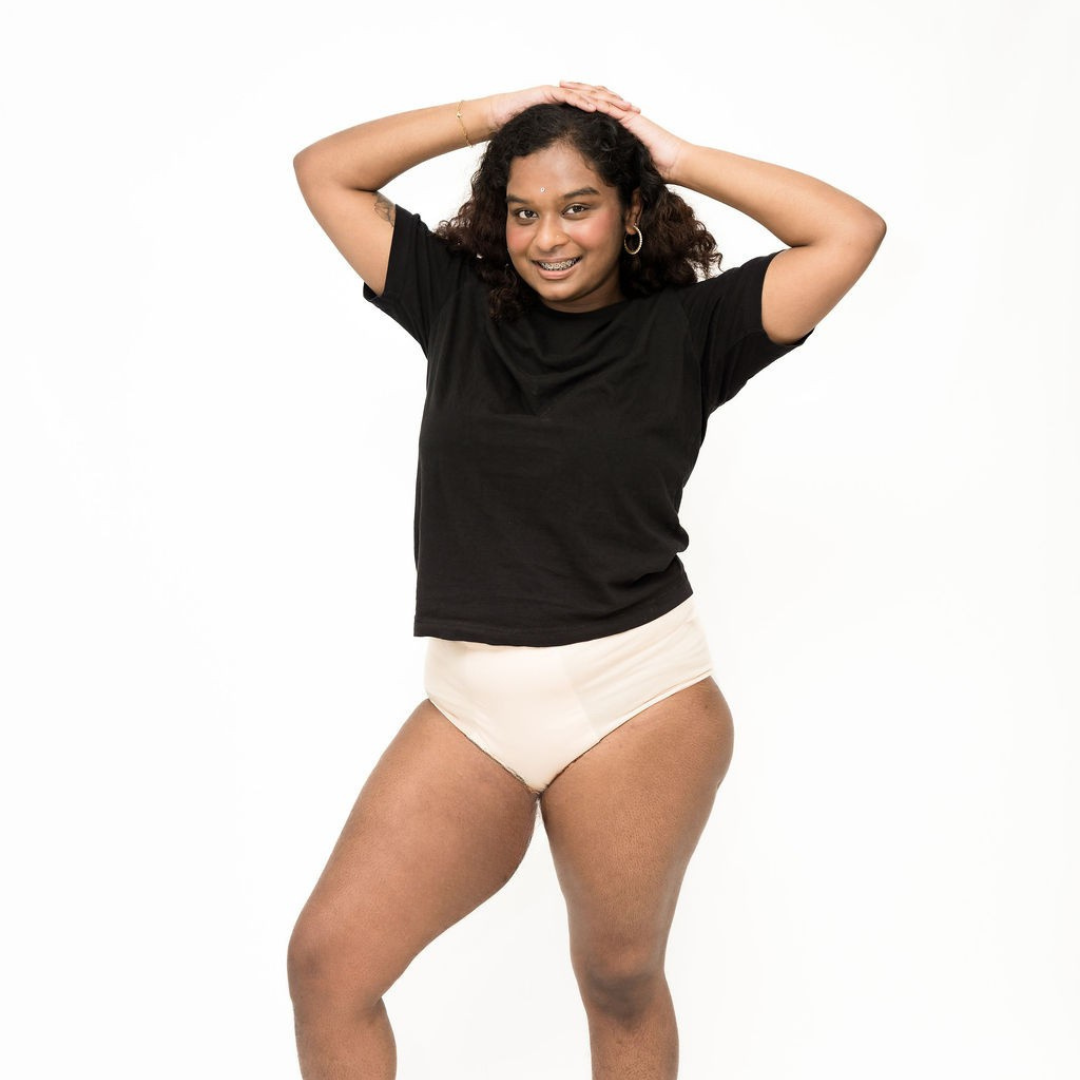 Period Underwear - Midi Brief - Beige