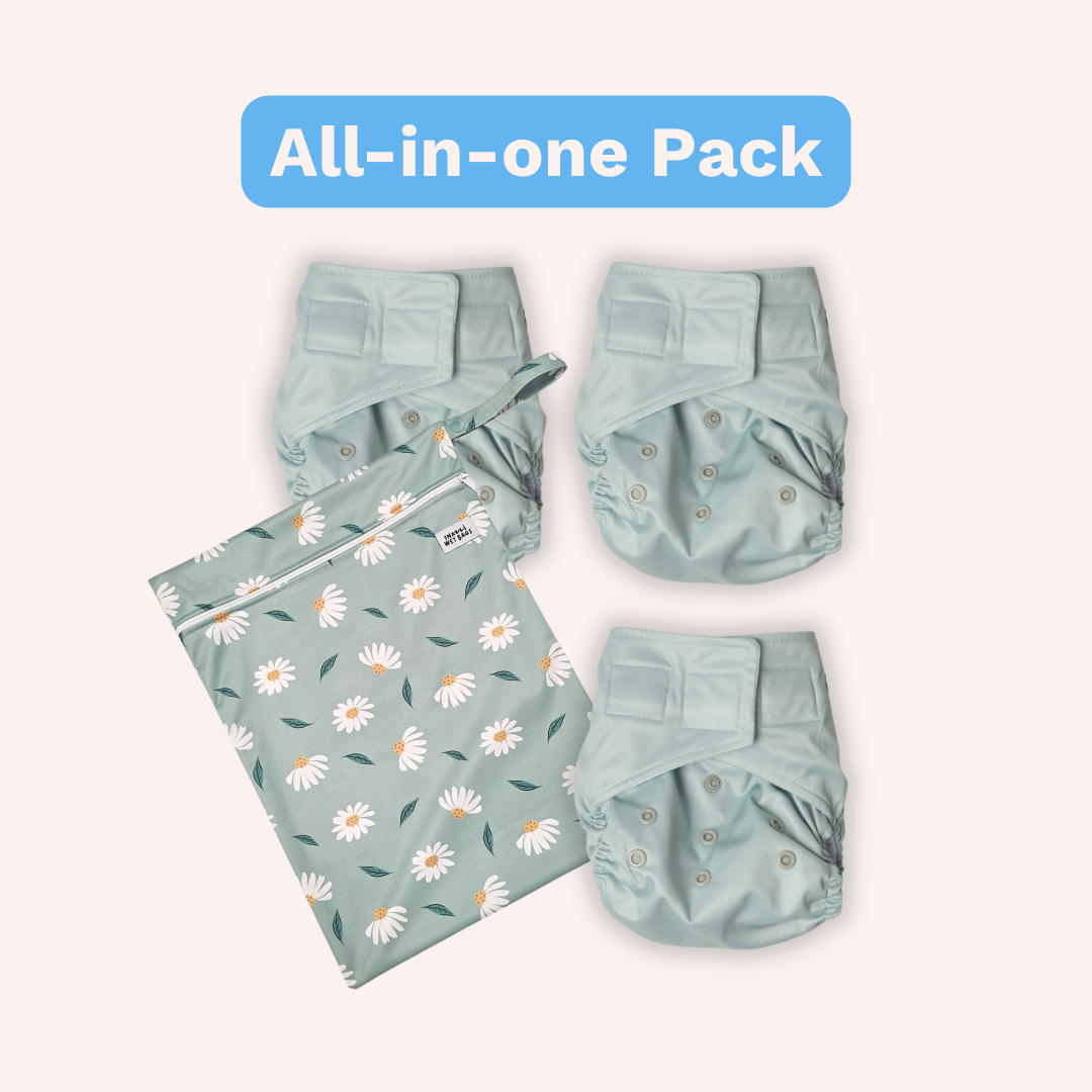 Snazzi Pants All-in-One Nappy trial pack — fast-drying waterproof cloth nappy