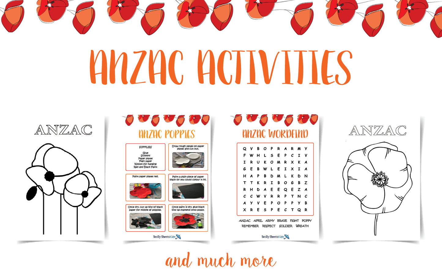 ANZAC Day Activities - Brolly Sheets NZ
