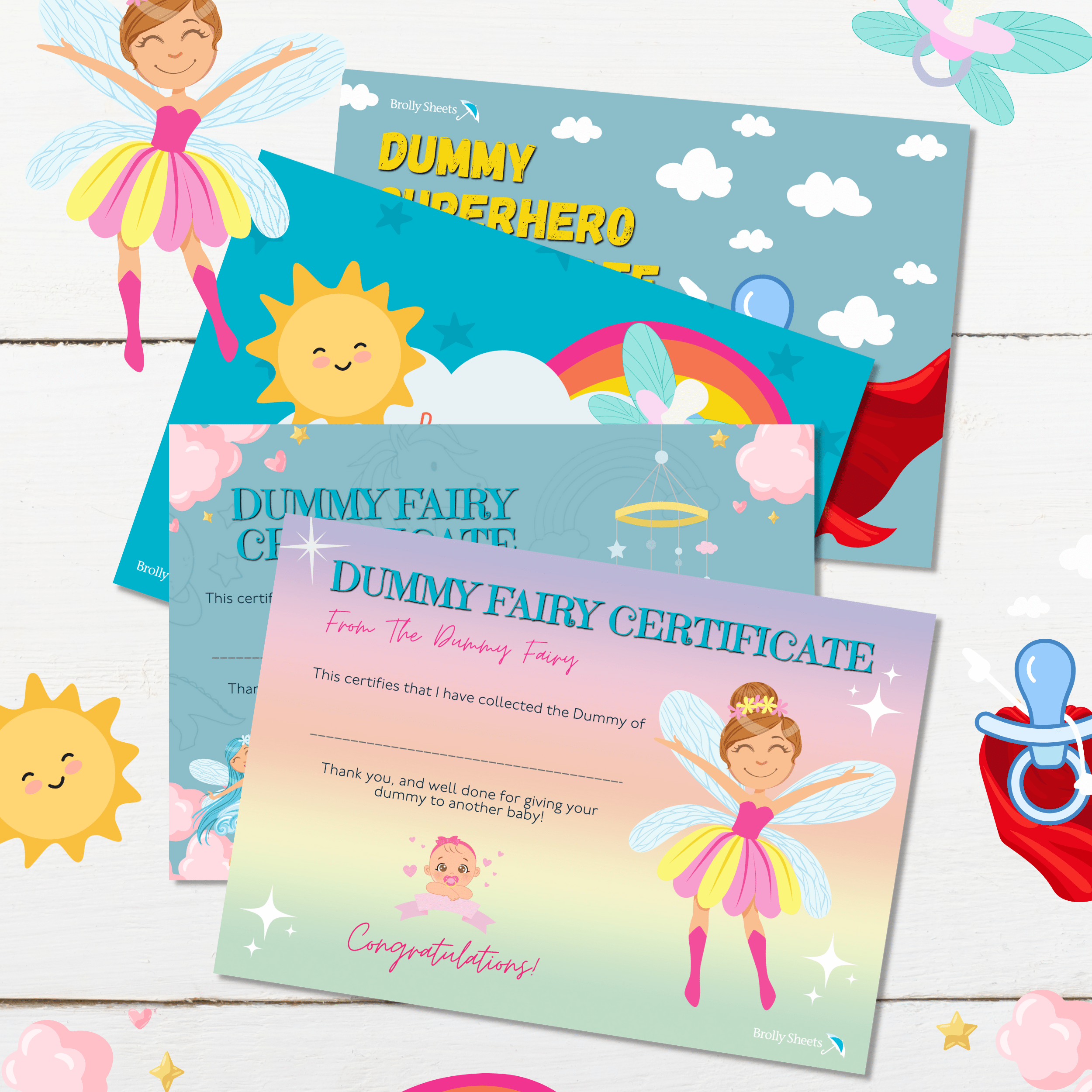 Dummy Fairy Letter & Certificate - Brolly Sheets NZ